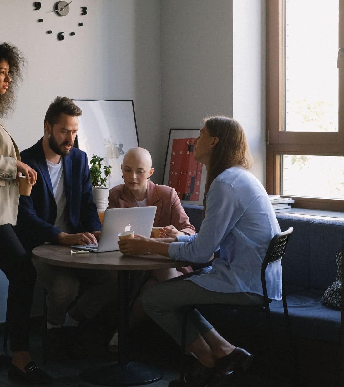 An HR team working together